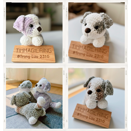 Crochet dog PATTERN 3 in 1: Aussie Pups