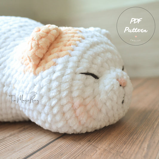 Crochet cat pattern: Marshmallow Kittie | Amigurumi cat pattern | English PDF pattern