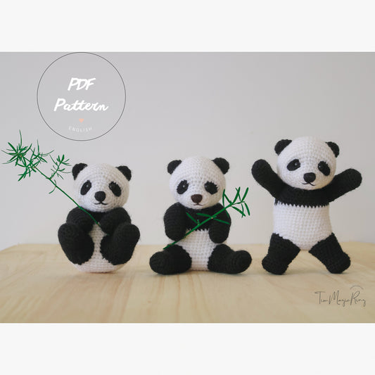 Crochet pattern : My little Panda |Panda  Amigurumi pattern |English PDF pattern